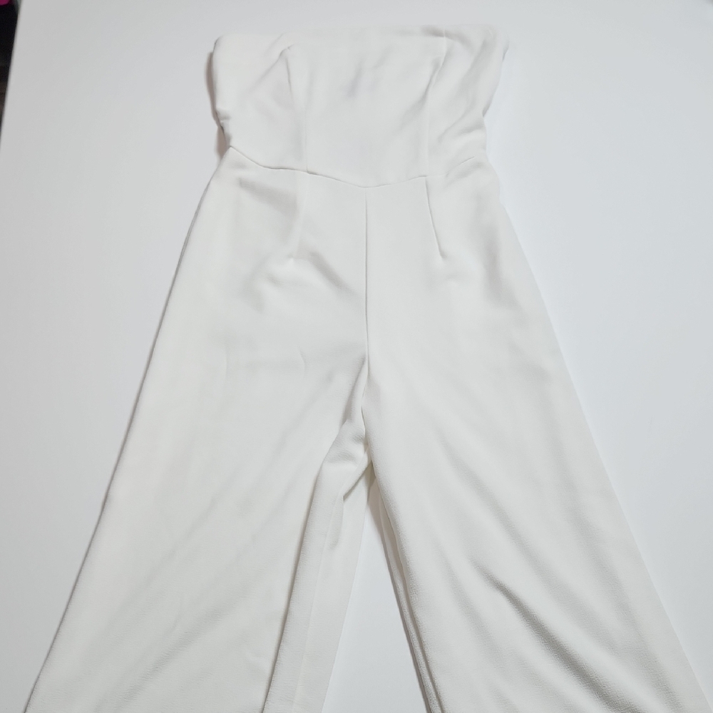 Wild Fable White Strapless Wide Leg Jumpsuit Size Small NWT $35